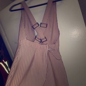 Striped jumper dress with pockets